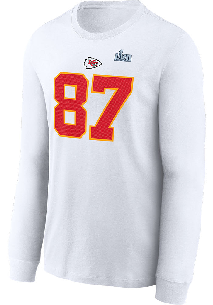 Kansas City Chiefs Travis Kelce Therma Long Sleeve Jersey Red