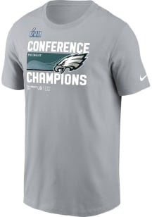 Nike Philadelphia Eagles Grey 2022 Conference Champions Short Sleeve T Shirt