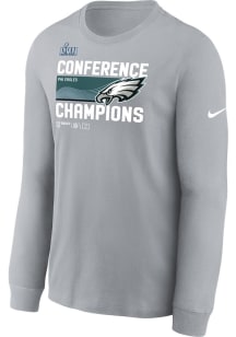 Nike Philadelphia Eagles Grey 2022 Conference Champions Long Sleeve T Shirt