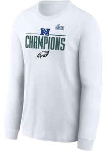 Nike Philadelphia Eagles White 2022 Super Bowl Bound Long Sleeve T Shirt