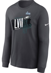 Nike Philadelphia Eagles Grey 2022 Super Bowl Bound Long Sleeve T Shirt