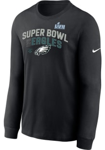 Nike Philadelphia Eagles Black 2022 Super Bowl Bound Long Sleeve T Shirt