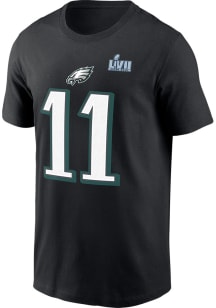AJ Brown Philadelphia Eagles Black 2022 Super Bowl Bound Short Sleeve Player T Shirt