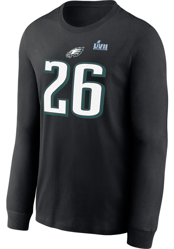 Men's Nike Miles Sanders White Philadelphia Eagles Name & Number T-Shirt