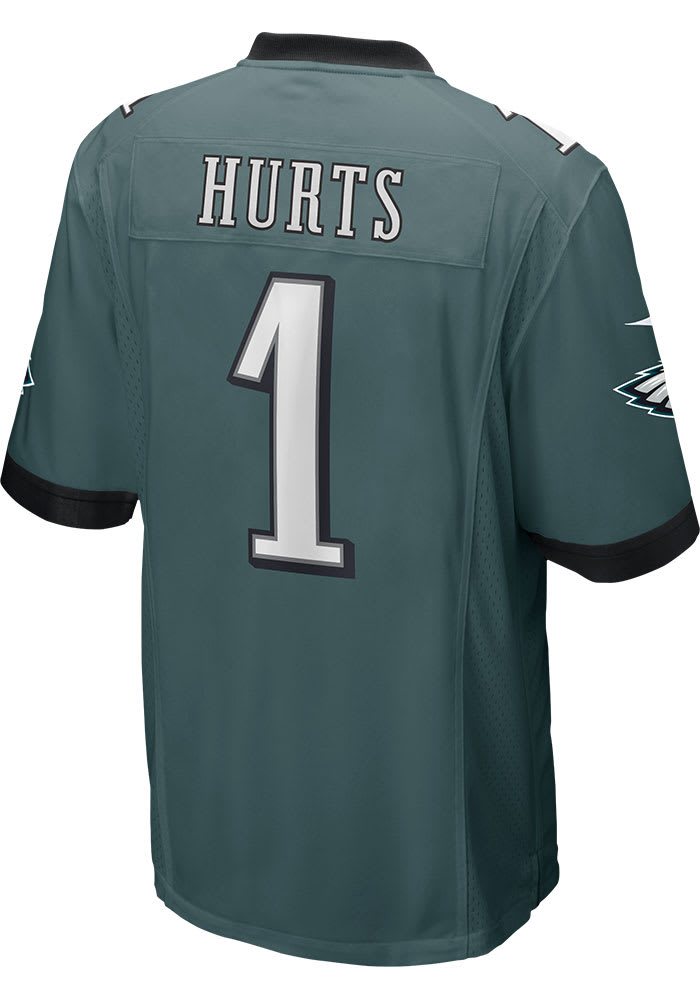 Men's Nike Jalen Hurts Midnight Green Philadelphia Eagles Super Bowl LVII  Patch Game Jersey