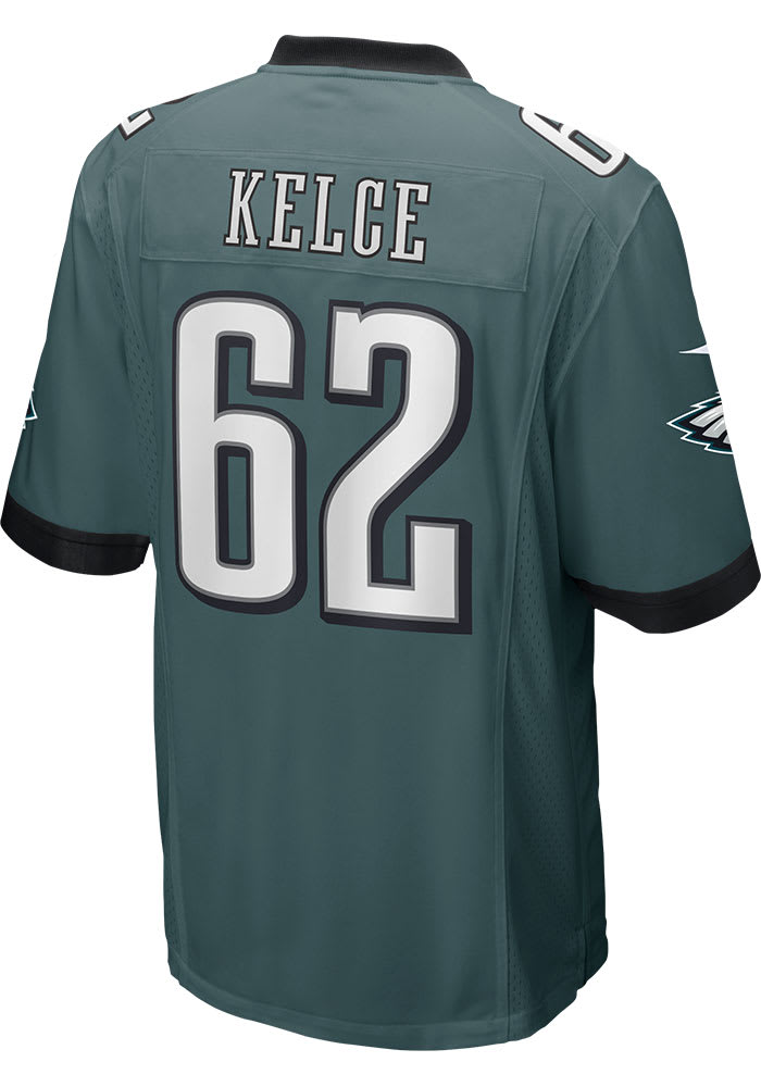 Jason Kelce Signed Nike Midnight Green Philadelphia Eagles Super Bowl LVII Patch Game Jersey