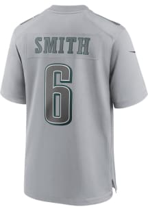 Devonta Smith  Nike Philadelphia Eagles Grey 2022 Super Bowl LVII Patch Football Jersey