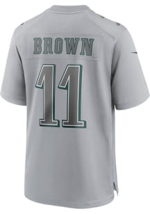 AJ Brown  Nike Philadelphia Eagles Grey 2022 Super Bowl LVII Patch Football Jersey
