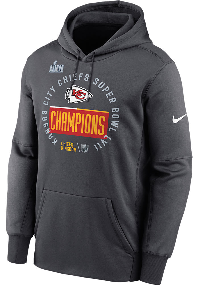 Kansas City Chiefs Nike Grey 2022 Super Bowl LVII Trophy Champions Hood