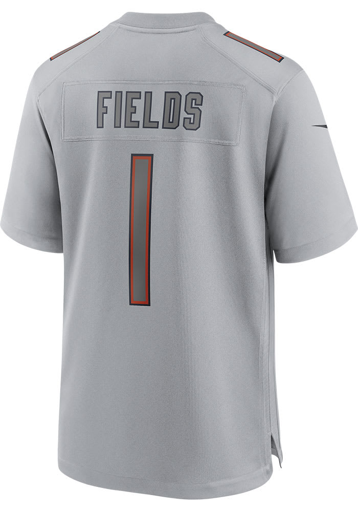 Justin Fields Nike Chicago Bears Grey ATMOSPHERE Football Jersey