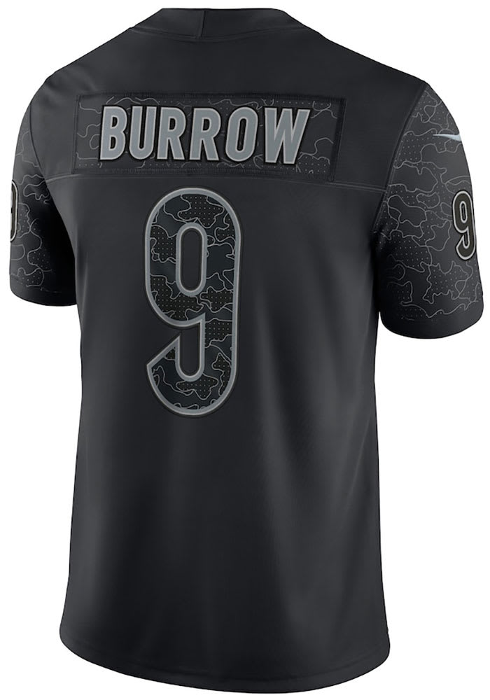 Joe Burrow Nike Cincinnati Bengals Mens Black REFLECTIVE Limited Football Jersey