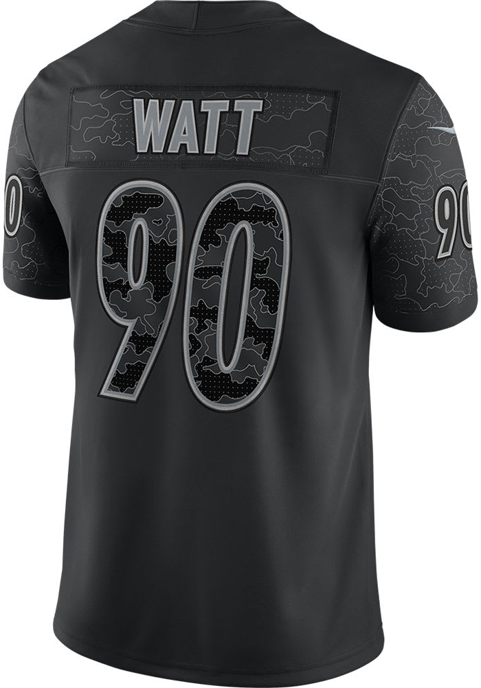 Nike Men's NFL Pittsburgh Steelers Rflctv (T.J. watt) Fashion Football Jersey in Black, Size: XL | 45NM00A7LF-003