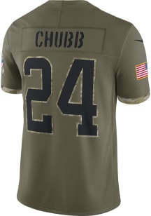 Nick Chubb Nike Cleveland Browns Mens Olive SALUTE TO SERVICE Limited Football Jersey