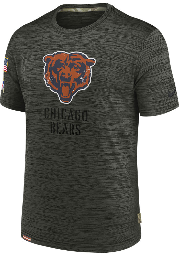 Nike Chicago Bears Olive SALUTE TO SERVICE Short Sleeve T Shirt