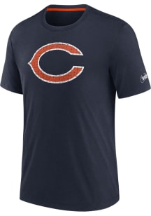 Nike Chicago Bears Navy Blue HISTORIC Short Sleeve Fashion T Shirt