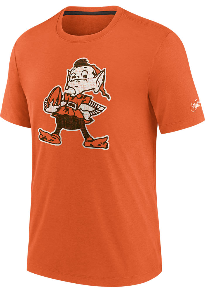Nike Cleveland Browns Orange HISTORIC Short Sleeve Fashion T Shirt