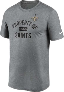 Nike New Orleans Saints Grey Property of Legend Short Sleeve T Shirt