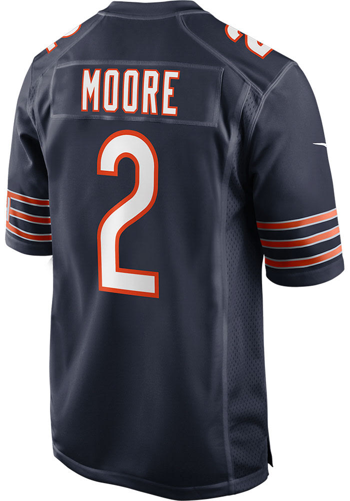 DJ Moore Chicago Bears Home Game Jersey - Navy Blue