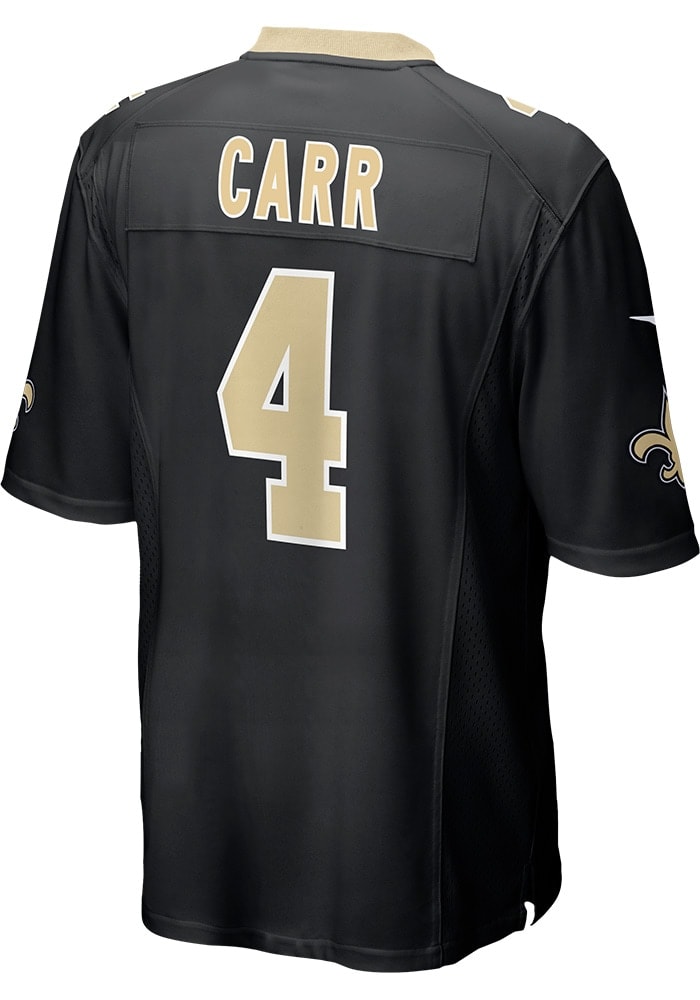 Men's Nike Derek Carr Black New Orleans Saints Game Jersey Size: Small