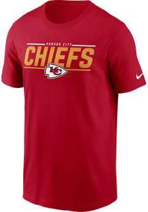 Nike Kansas City Chiefs Red TEAM MUSCLE Short Sleeve T Shirt