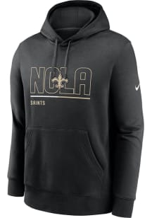 Nike New Orleans Saints Mens Black Club City Code Long Sleeve Hoodie