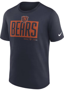 Nike Chicago Bears Navy Blue EXCEED Short Sleeve T Shirt
