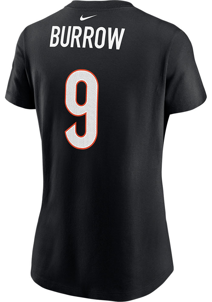 Joe Burrow Cincinnati Bengals Womens Black SBLVI Player Player T-Shirt