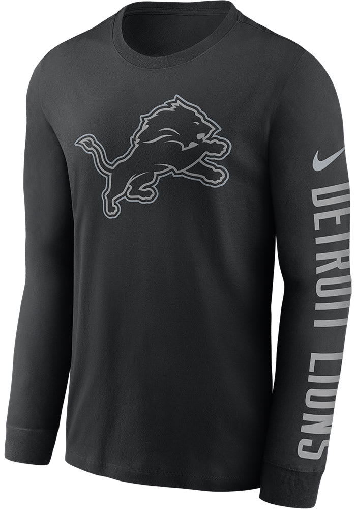 Nike Detroit Lions Black ESSENTIAL Long Sleeve T Shirt