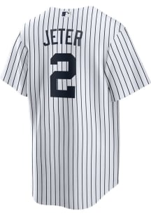 Derek Jeter New York Yankees Mens Replica Home Jersey - White