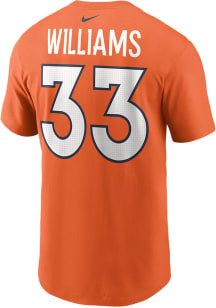 Javonte Williams Denver Broncos Orange Home Short Sleeve Player T Shirt
