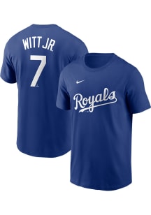 Bobby Witt Jr Kansas City Royals Blue Home Short Sleeve Player T Shirt