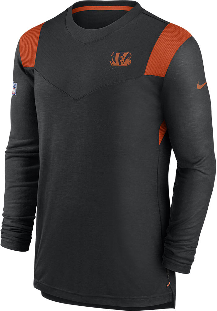 Nike Cincinnati Bengals Black SIDELINE DRI-FIT PLAYER Long Sleeve T-Shirt