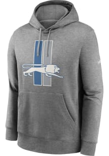 Nike Detroit Lions Mens Grey REWIND CLUB Long Sleeve Hoodie