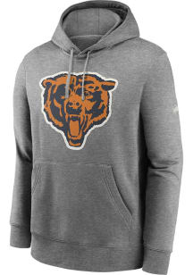 Nike Chicago Bears Mens Grey REWIND CLUB Long Sleeve Hoodie