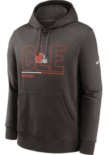 Nike Cleveland Browns Mens Brown CITY CODE Long Sleeve Hoodie