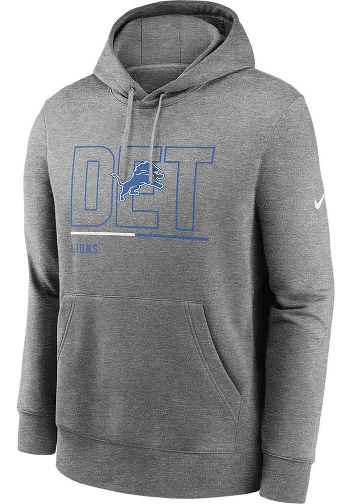 Nike Men's Detroit Lions City Code Club Hoodie - Grey - XXL Each