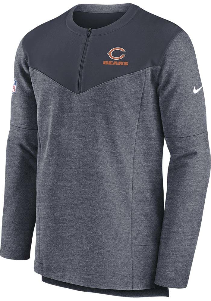 Antigua Chicago Bears Oatmeal Gambit Quarter-Zip Long Sleeve