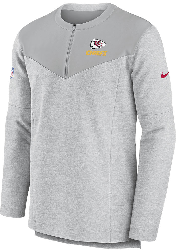 Nike Kansas City Chiefs Grey Sideline Team Logo Player Long Sleeve