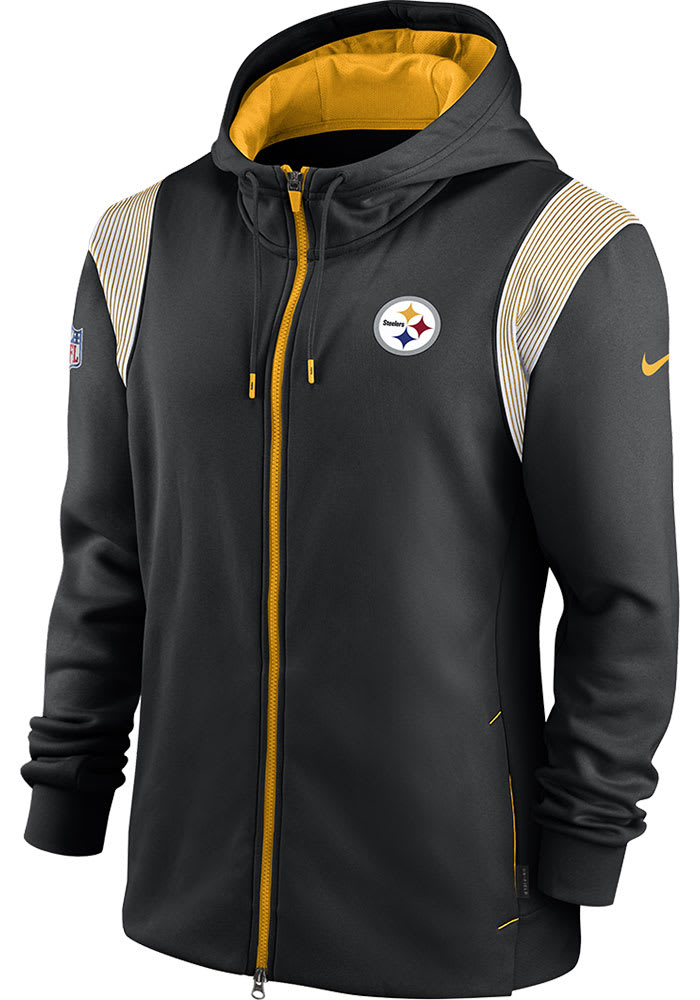 Nike Pittsburgh Steelers Mens TF FULL Zip - BLACK