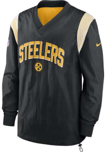 Nike Pittsburgh Steelers Mens Black SIDELINE WIND SHIRT Pullover Jackets