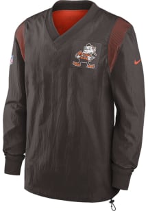Nike Cleveland Browns Mens Brown REVERSE WINDSHIRT Pullover Jackets