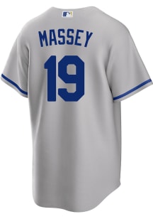 Michael Massey Kansas City Royals Mens Replica Road Jersey - Grey