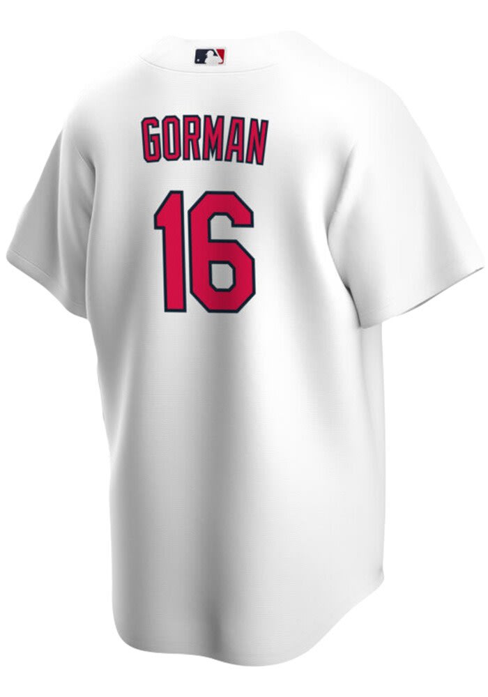 Men's St. Louis Cardinals Nolan Gorman Nike White Home Replica Jersey