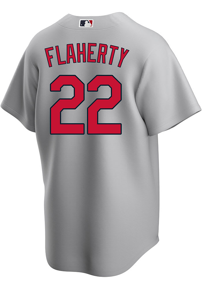 St. Louis Cardinals Jack Flaherty Cool Base Road Official Player Gray Jersey