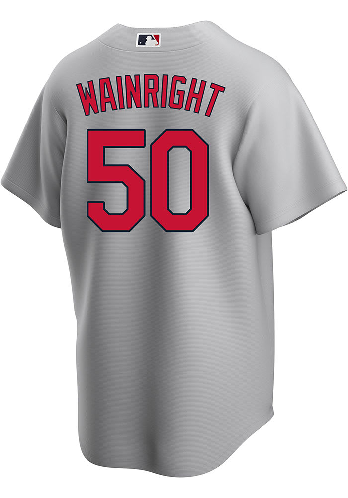 Cardinals Authentics: Team Issued Adam Wainwright Road Grey Jersey