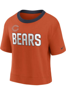 Nike Chicago Bears Womens Orange Fan High Short Sleeve T-Shirt