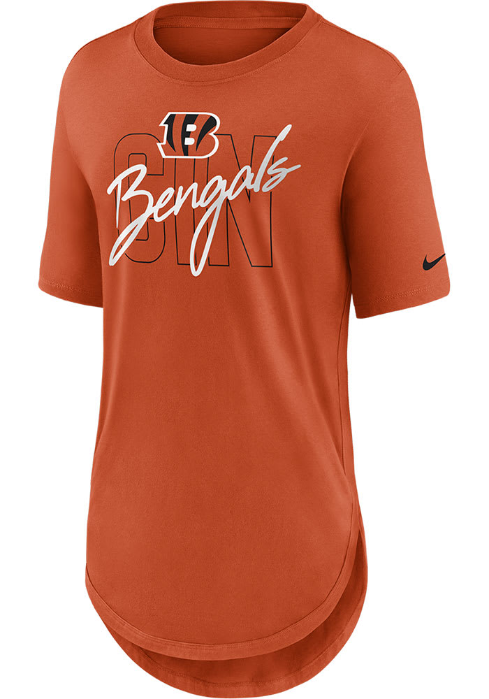 Nike Cincinnati Bengals Womens Orange City Love Short Sleeve T-Shirt