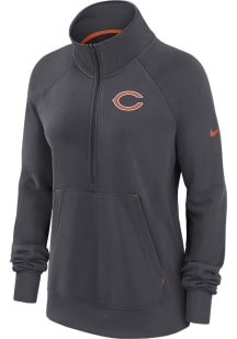 Nike Chicago Bears Womens Charcoal Premium 1/4 Zip Pullover