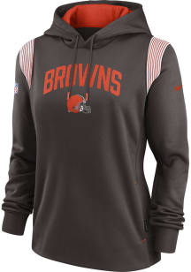 Nike Cleveland Browns Womens Brown Sideline Hooded Sweatshirt