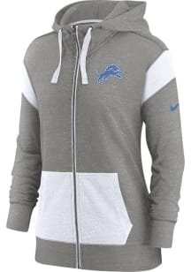 Nike Detroit Lions Womens Grey Primetime Long Sleeve Full Zip Jacket